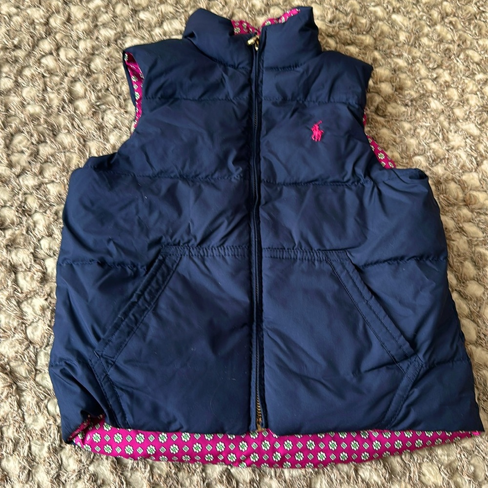 Ralph Lauren girls reversible puffer vest